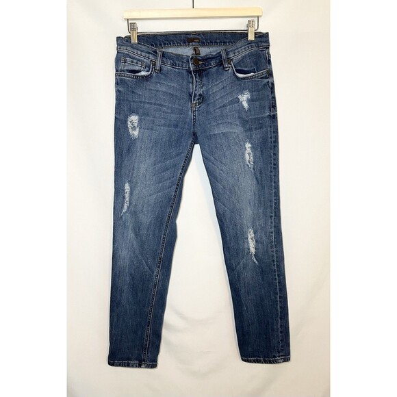 Edyson Relaxed Boyfriend Distressed Blue Jeans Denim Women's 29 - Picture 1 of 10